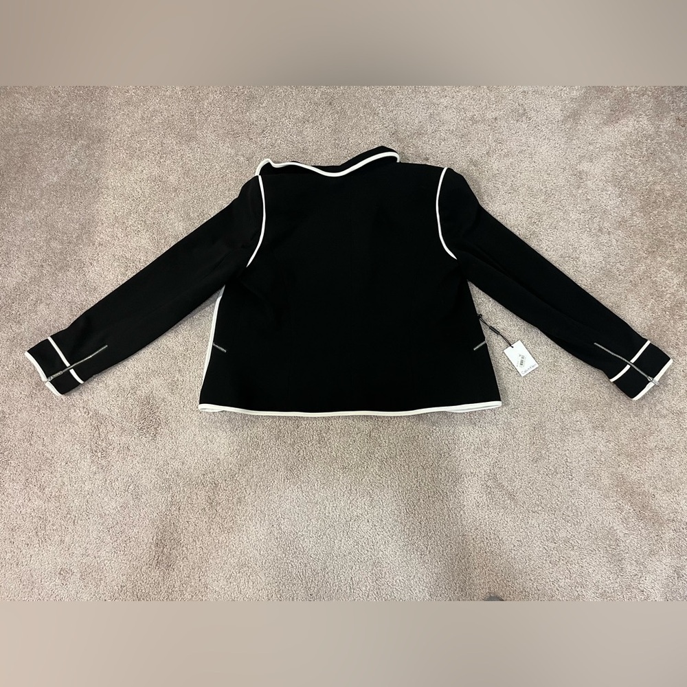Calvin Klein Blazer Jacket with Zipper Accents - Picture 13 of 13